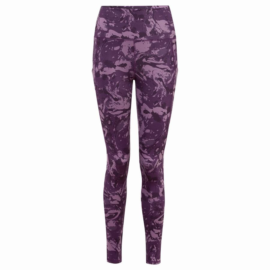 Purple Craghoppers Kiwi Thermal Women's Leggings | IFO679HN