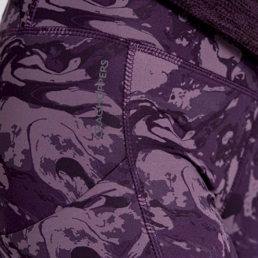 Purple Craghoppers Kiwi Thermal Women's Leggings | IFO679HN