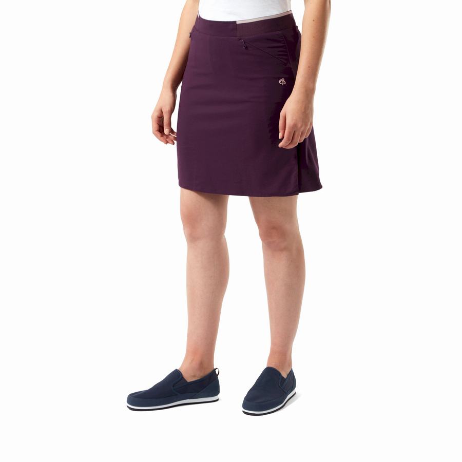 Purple Craghoppers NosiLife Pro Skort Women's Shorts | CCE701WE