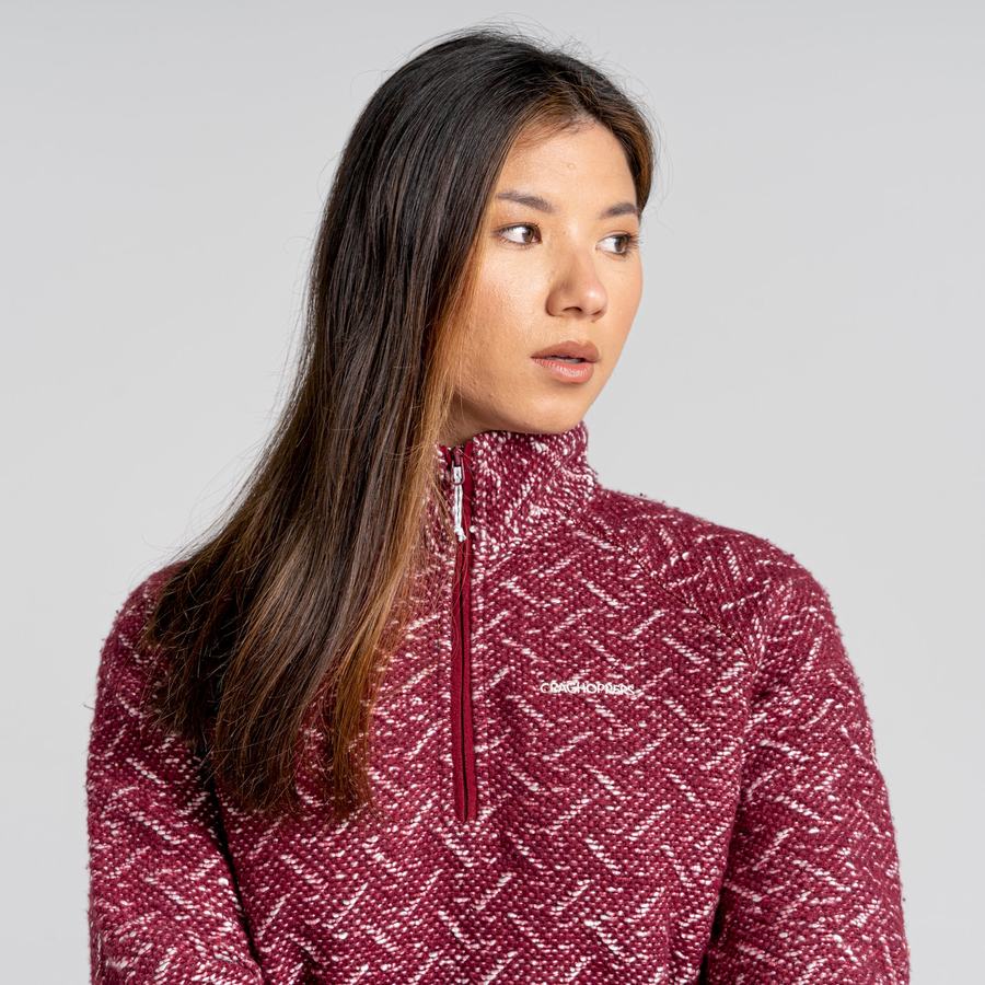 Purple Craghoppers Talladale Half Zip Women's Sweaters | SMK2348VW