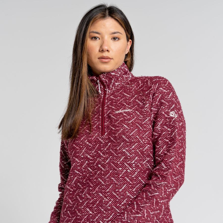 Purple Craghoppers Talladale Half Zip Women's Sweaters | SMK2348VW