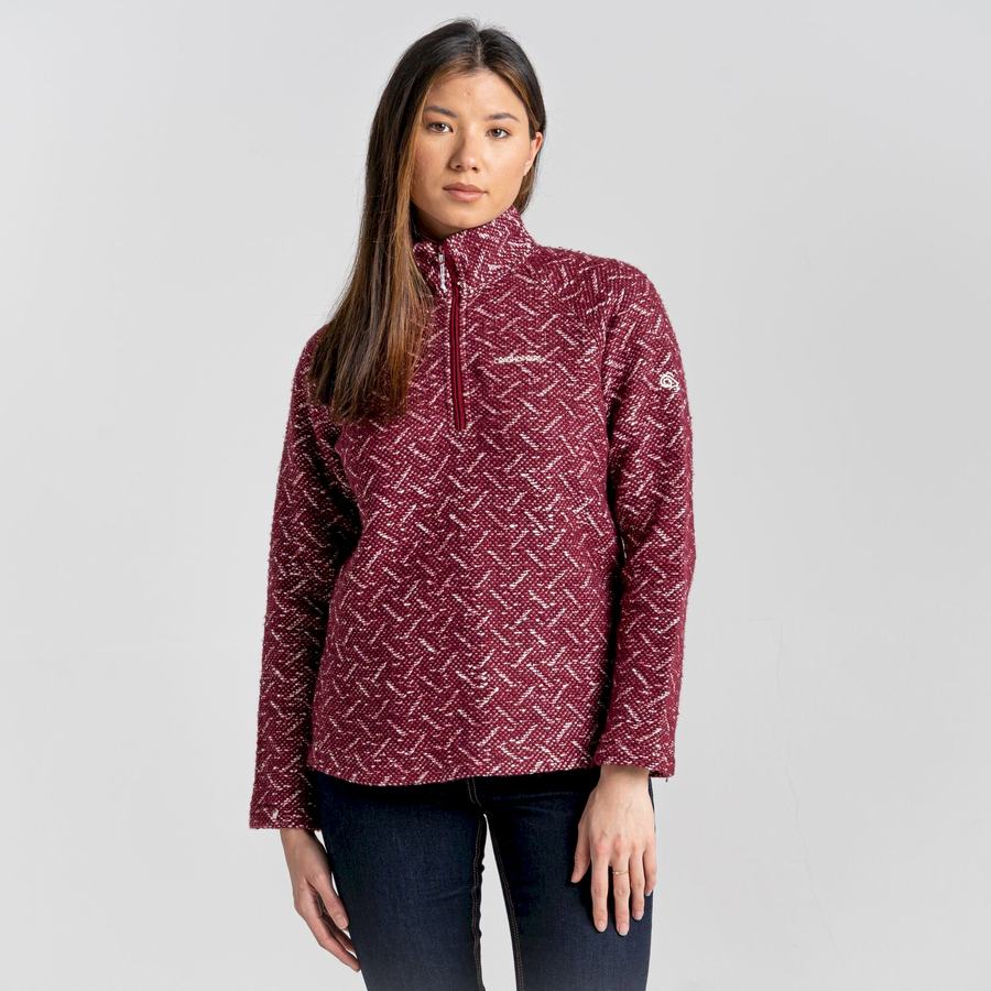 Purple Craghoppers Talladale Half Zip Women's Sweaters | SMK2348VW