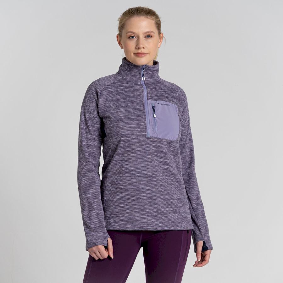 Purple Craghoppers Trina Half Zip Women's Sweaters | ICQ1845PJ