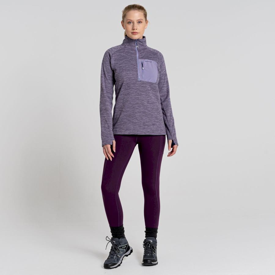 Purple Craghoppers Trina Half Zip Women's Sweaters | ICQ1845PJ