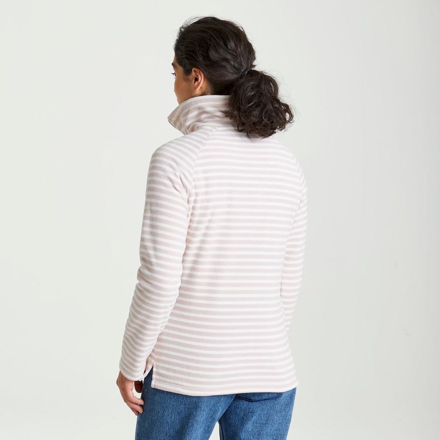 Purple Stripes Craghoppers Natalia Half Zip Women's Sweaters | UTR3010EX