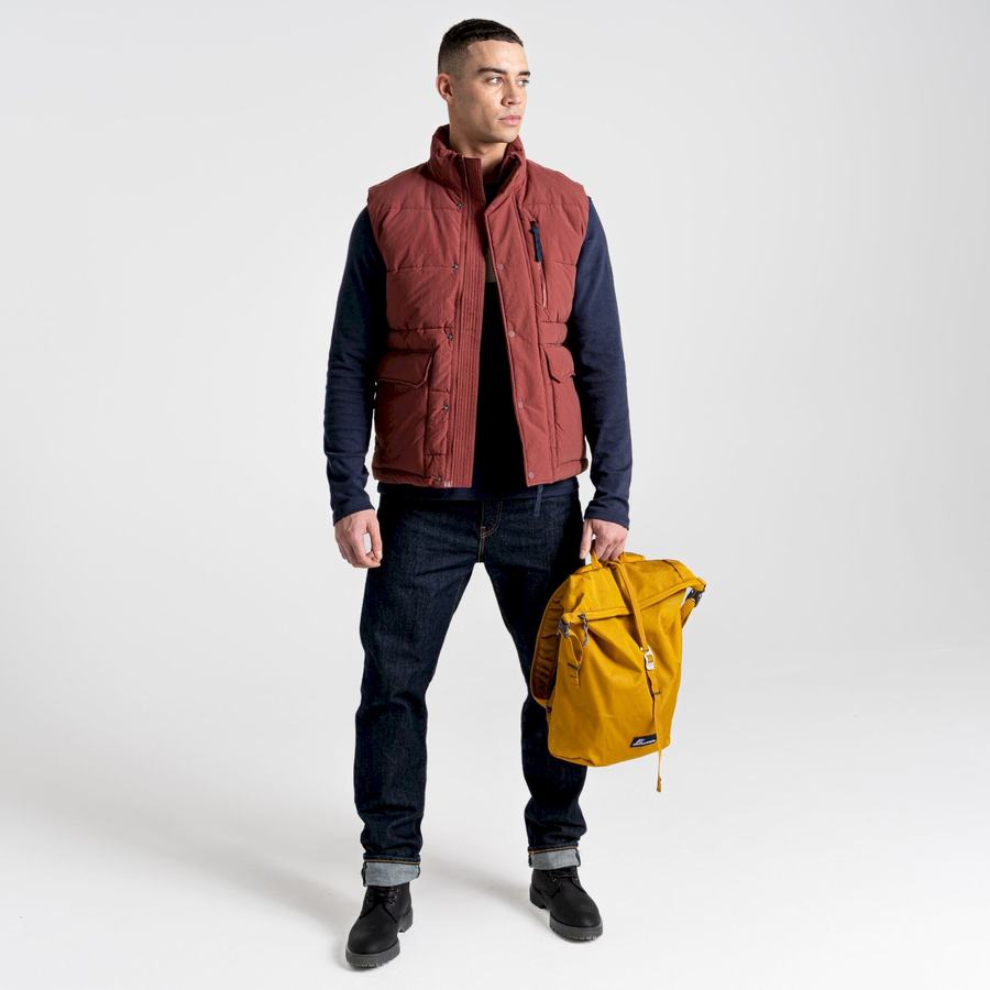 Red Craghoppers Dunbeath Vest Men's Gilets | OSZ496IK