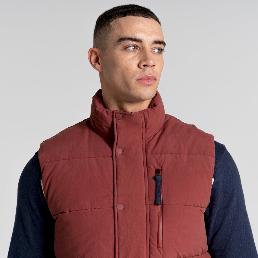 Red Craghoppers Dunbeath Vest Men's Gilets | OSZ496IK