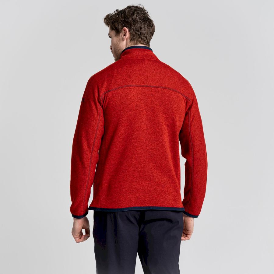 Red Craghoppers Torney Men's Sweaters | REV7946JJ