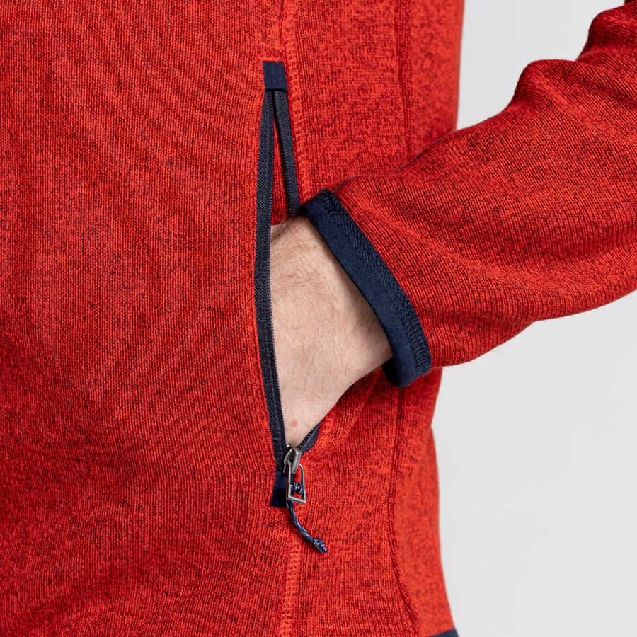 Red Craghoppers Torney Men's Sweaters | REV7946JJ