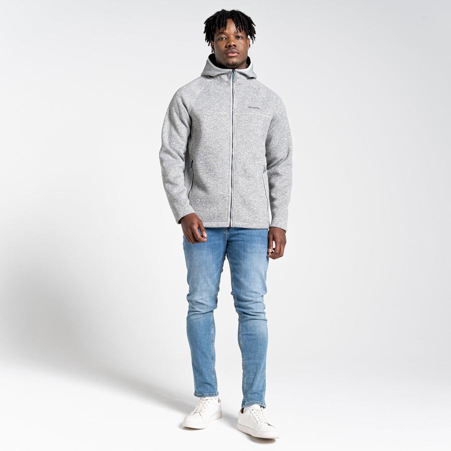 Silver Craghoppers Brayden Hooded Men's Sweaters | LQG929VW