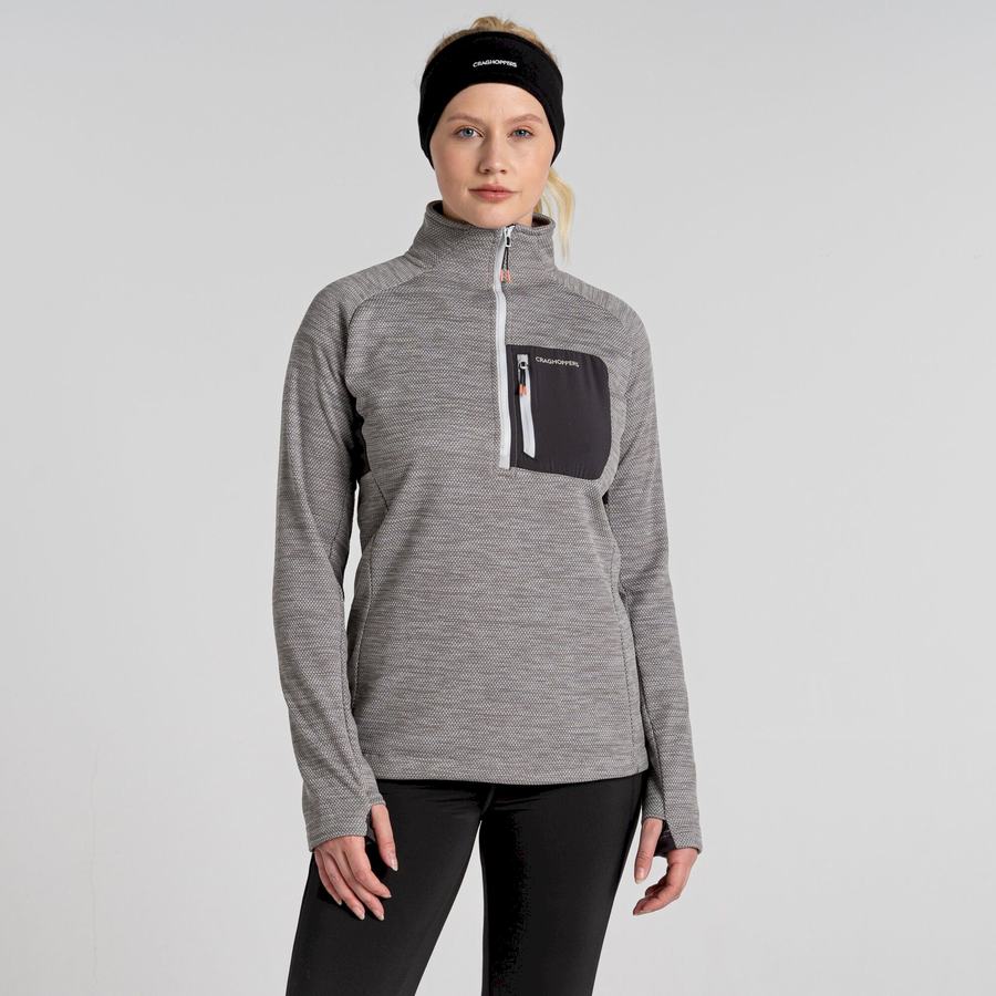 Silver Craghoppers Trina Half Zip Women's Sweaters | OIU7931FP