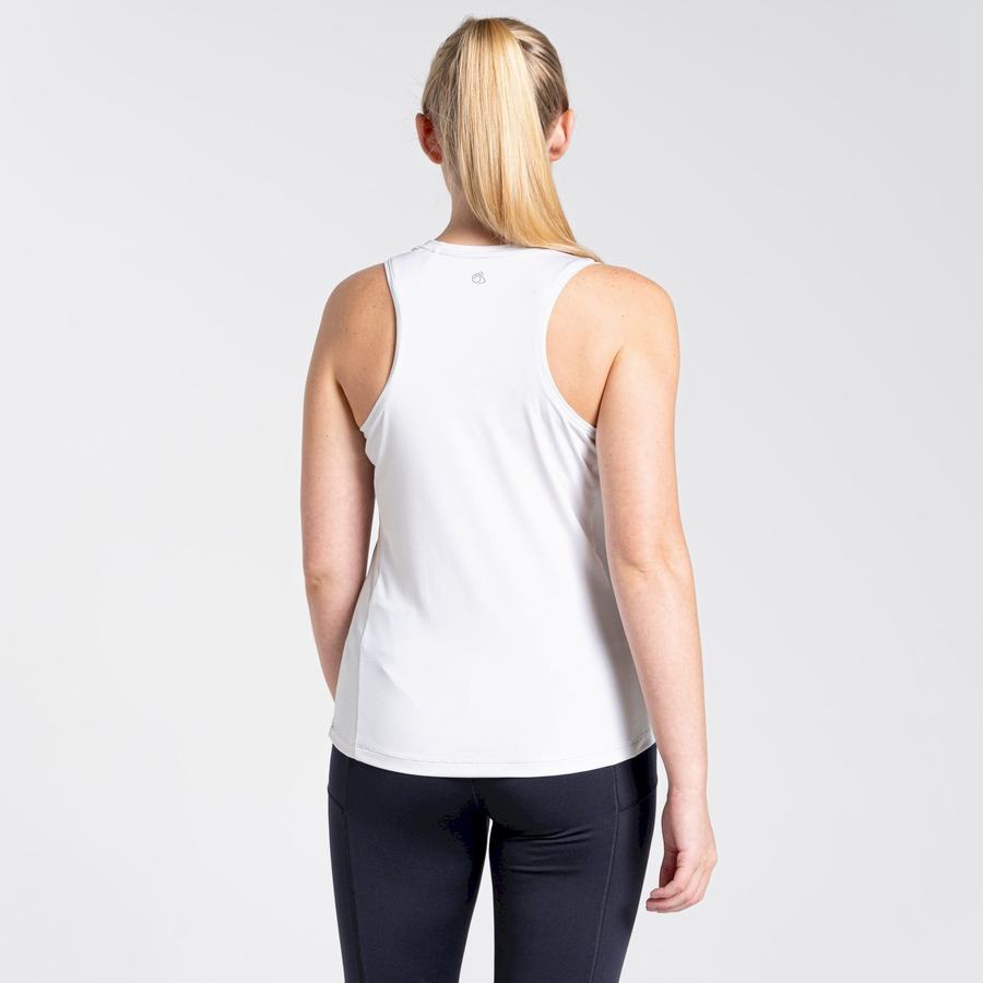 White Craghoppers Aliso Vest Top Women's T-Shirts | KBS1420KV