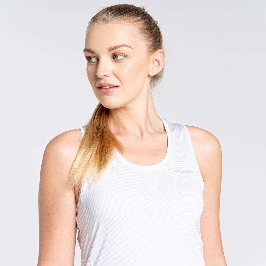 White Craghoppers Aliso Vest Top Women's T-Shirts | KBS1420KV