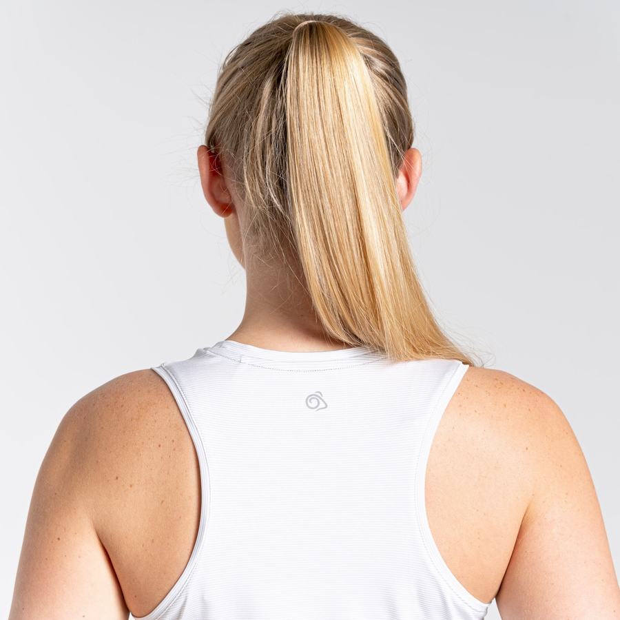 White Craghoppers Aliso Vest Top Women's T-Shirts | KBS1420KV