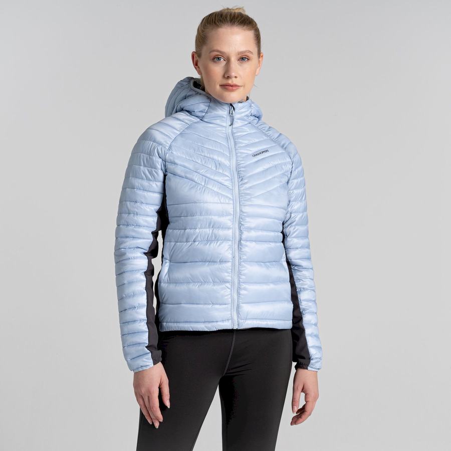 White Craghoppers ExpoLite Insulated Hooded Women's Jackets | OZJ4940XK