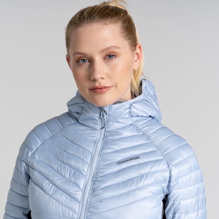 White Craghoppers ExpoLite Insulated Hooded Women's Jackets | OZJ4940XK