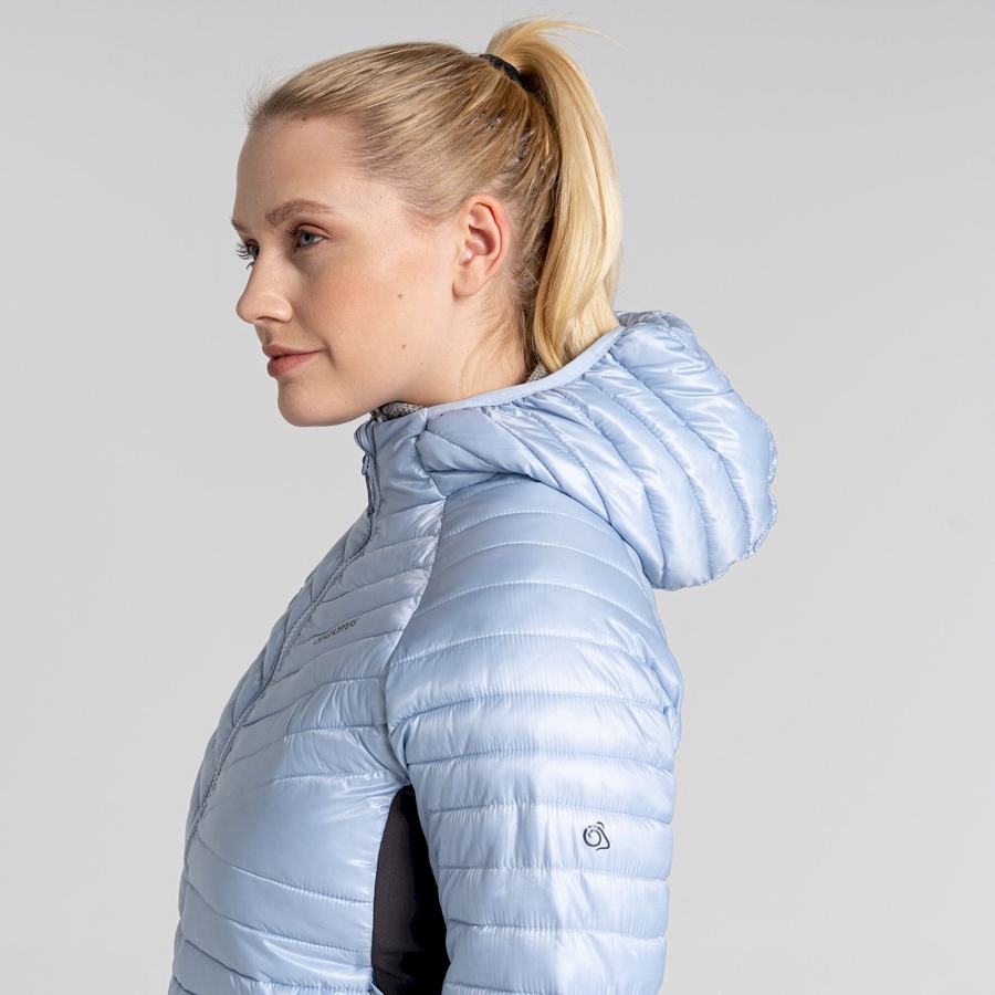 White Craghoppers ExpoLite Insulated Hooded Women's Jackets | OZJ4940XK