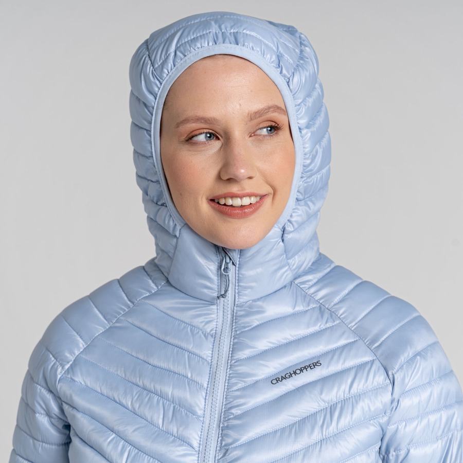 White Craghoppers ExpoLite Insulated Hooded Women's Jackets | OZJ4940XK