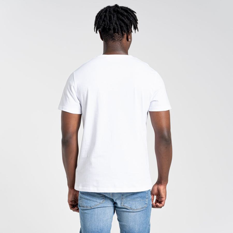 White Craghoppers Lugo Short Sleeved Men's T-Shirts | DPS8897KH