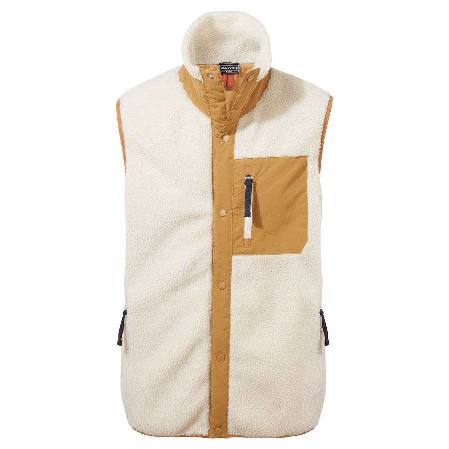 White Craghoppers Mercer Vest Men\'s Gilets | HKM606HK