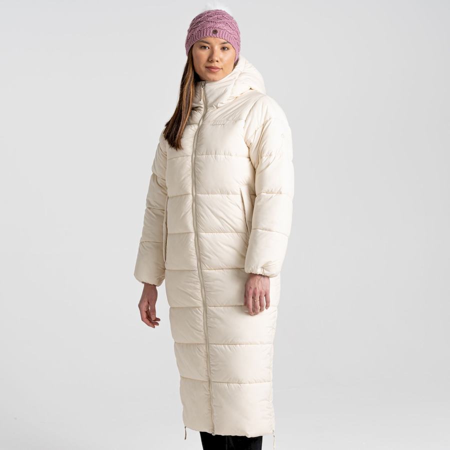 White Craghoppers Narlia Insulated Hooded Women's Jackets | OLN9100NS