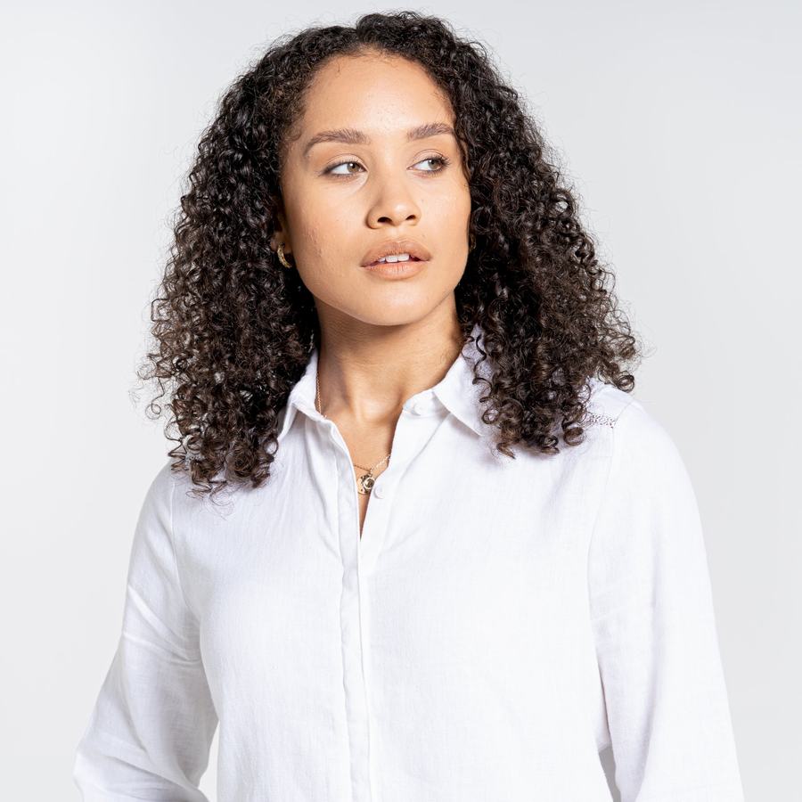 White Craghoppers Nosibotanical Bralio Women's Shirts | TUX2578XB