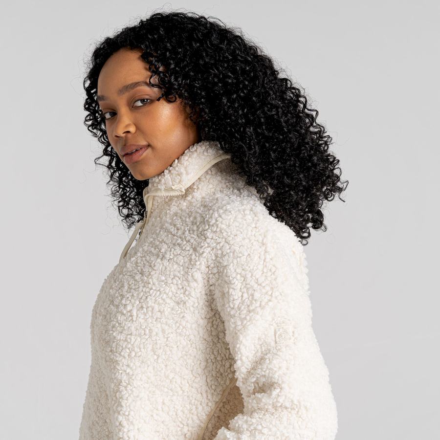 White Craghoppers Orlena Half Zip Women's Sweaters | YBZ5070QQ