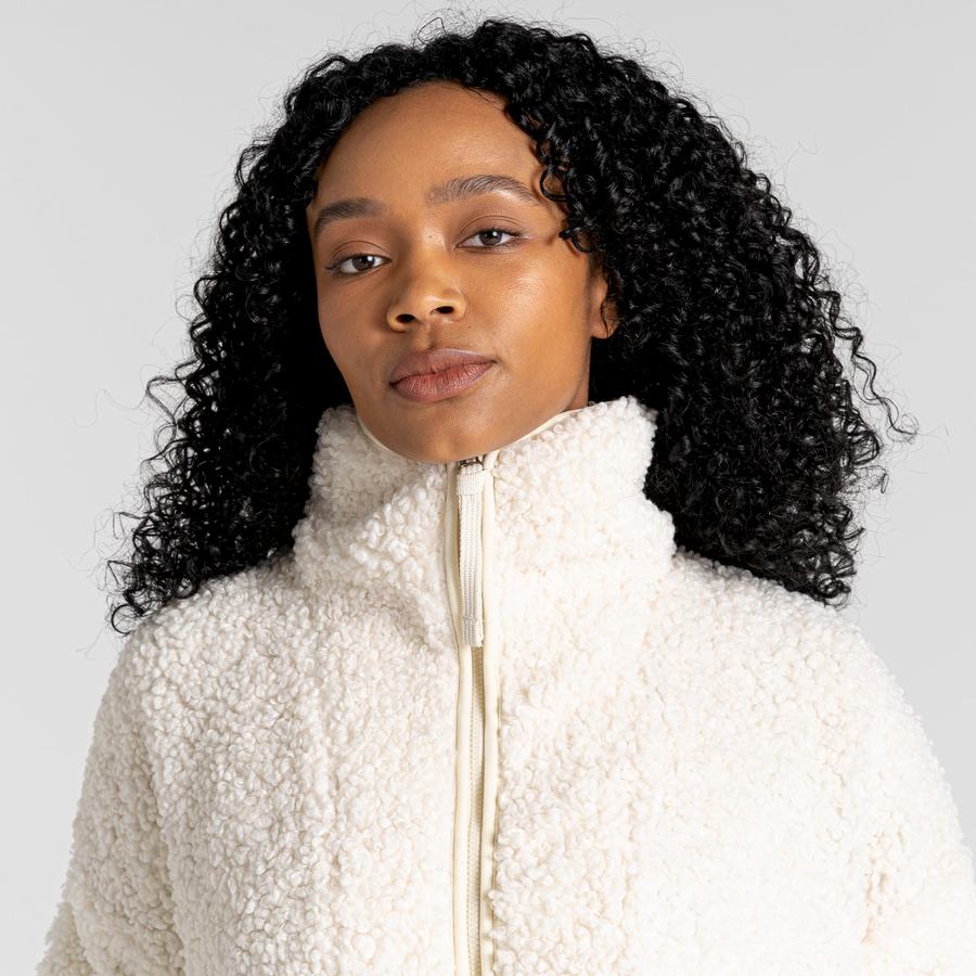 White Craghoppers Orlena Half Zip Women's Sweaters | YBZ5070QQ