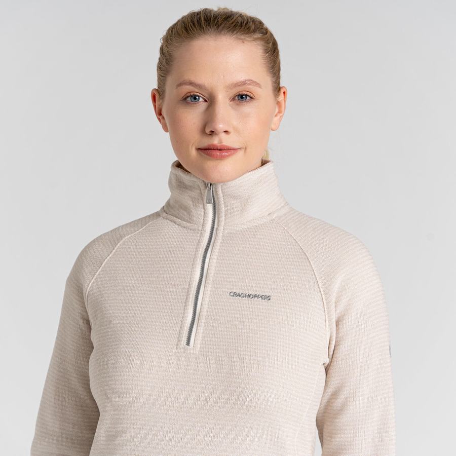 White Craghoppers Pharah Half Zip Women's Sweaters | WKM73SO