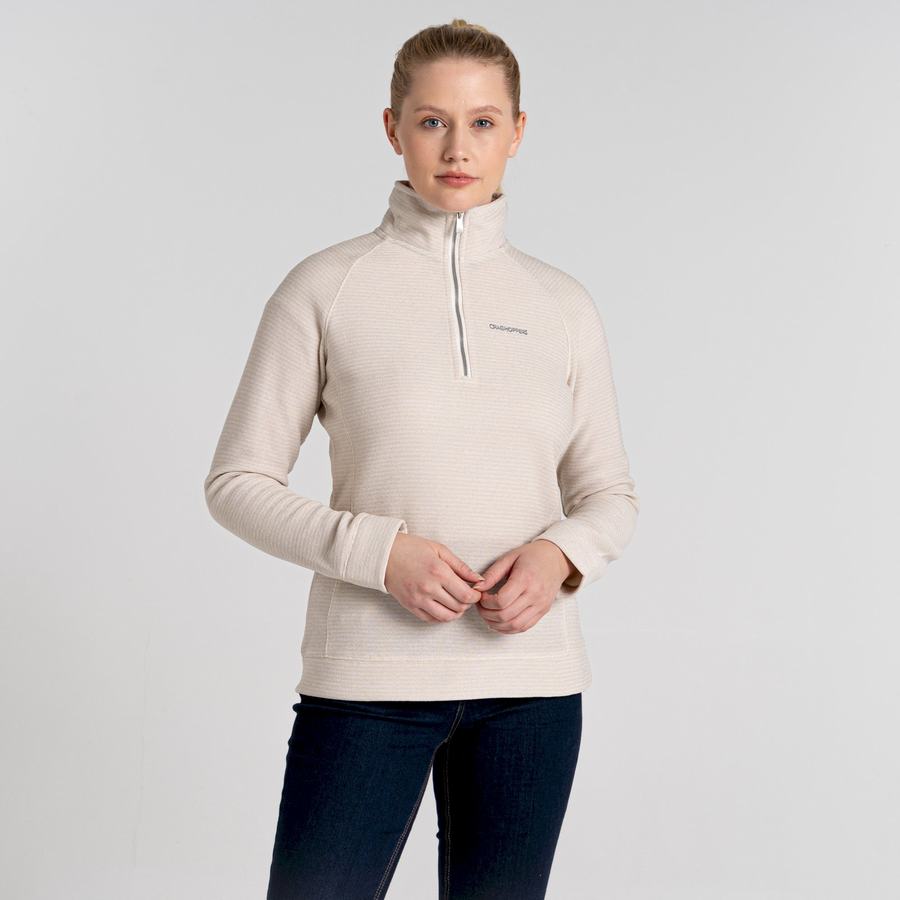 White Craghoppers Pharah Half Zip Women's Sweaters | WKM73SO