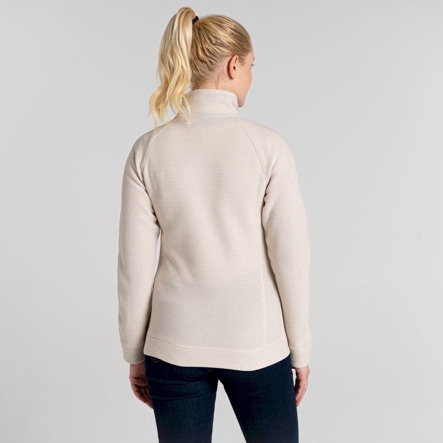 White Craghoppers Pharah Half Zip Women's Sweaters | WKM73SO