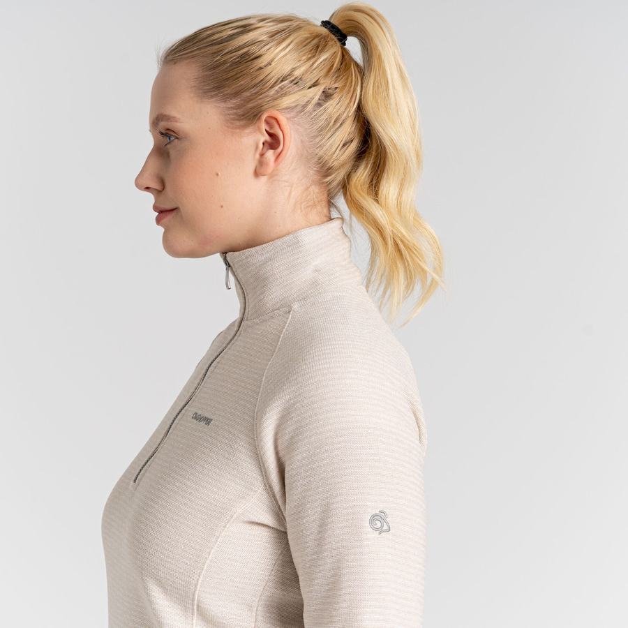 White Craghoppers Pharah Half Zip Women's Sweaters | WKM73SO