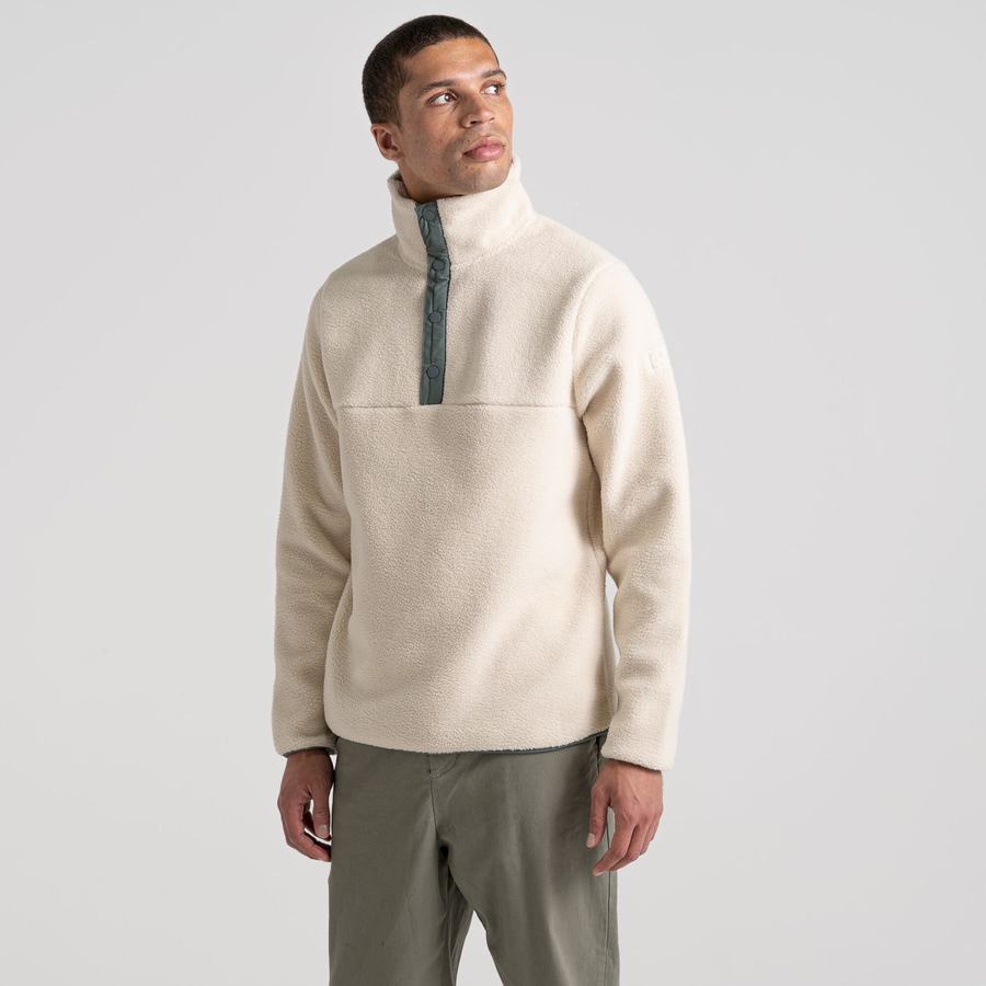 White Craghoppers Sulivan Overhead Men's Sweaters | GHX9898GI