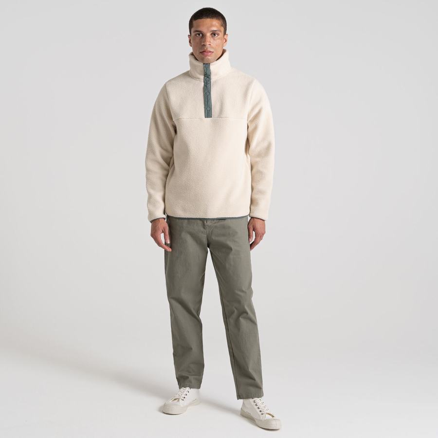 White Craghoppers Sulivan Overhead Men's Sweaters | GHX9898GI