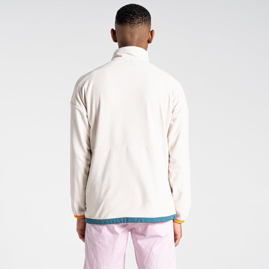 White Craghoppers Welwood Half Zip Men's Sweaters | TYQ7539EI