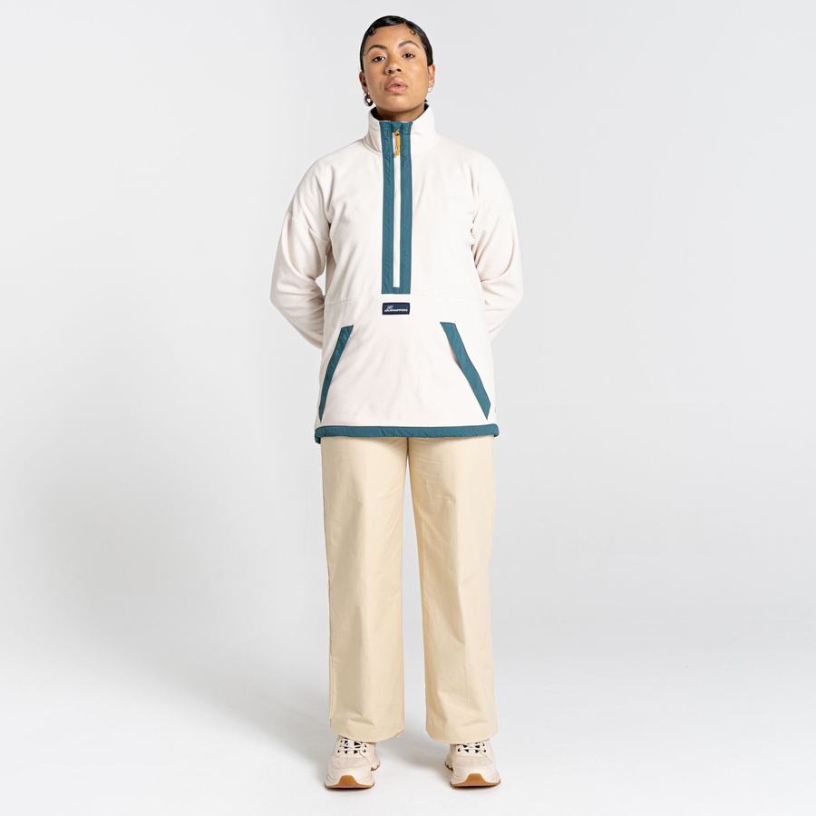 White Craghoppers Welwood Half Zip Men's Sweaters | TYQ7539EI