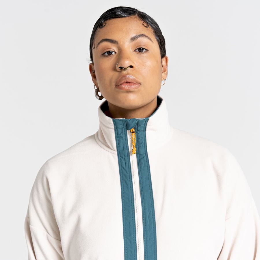 White Craghoppers Welwood Half Zip Women's Sweaters | ITA1510DW