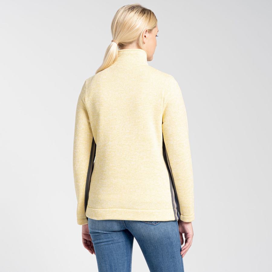 Yellow Craghoppers Pinalla Half Zip Women's Sweaters | MPJ9280WE