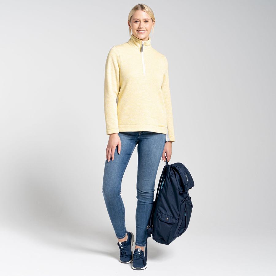 Yellow Craghoppers Pinalla Half Zip Women's Sweaters | MPJ9280WE